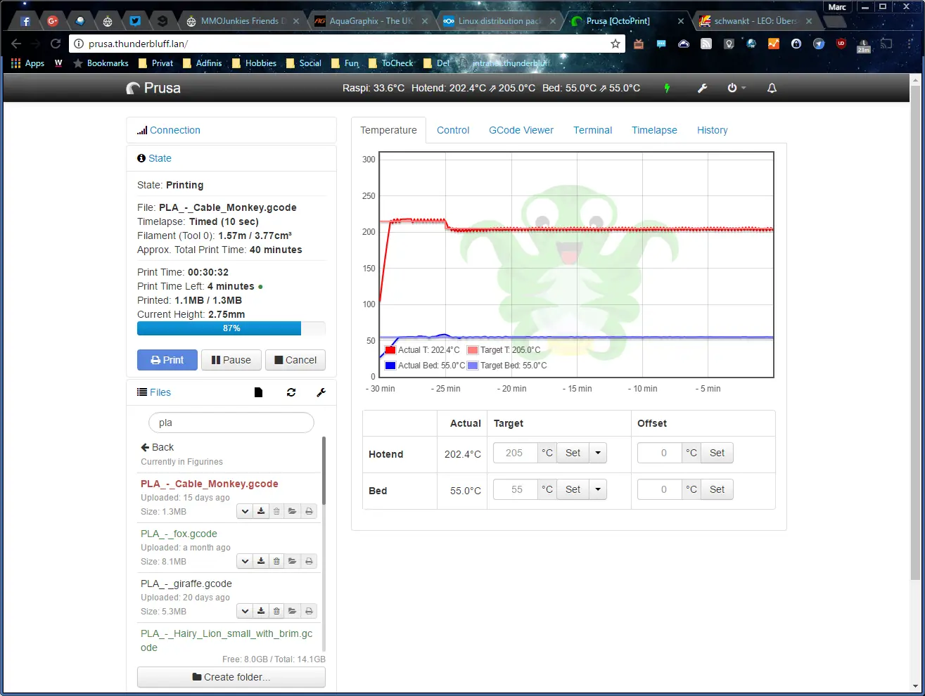 Before tuning temperature