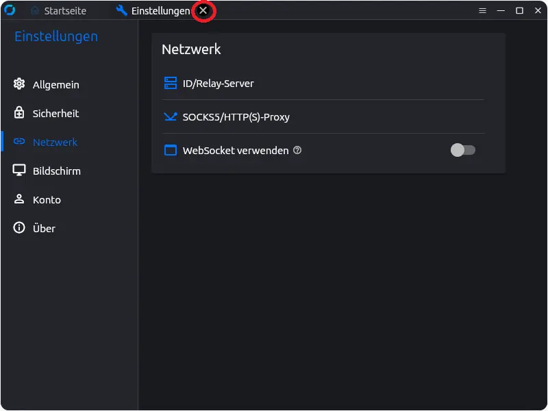 Rust Desk Einstellungen